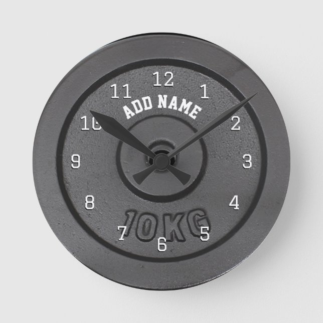 Reloj de pared para gimnasio culturista (Anverso)