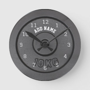 Reloj de pared para gimnasio culturista
