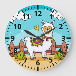 Reloj de pared para habitación de niño con llama l