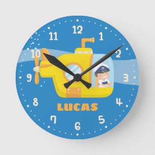 Reloj de pared para habitación de niños con nombre