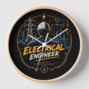 Reloj de pared para ingeniero eléctrico