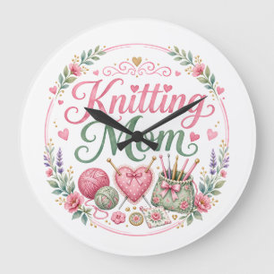 Reloj de pared para mamá tejedora