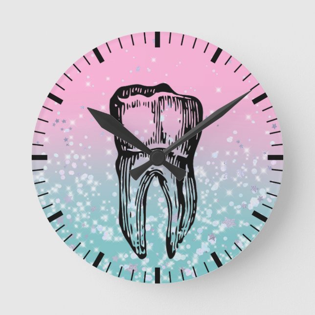 Reloj de pared para médica dental y clínica (Anverso)