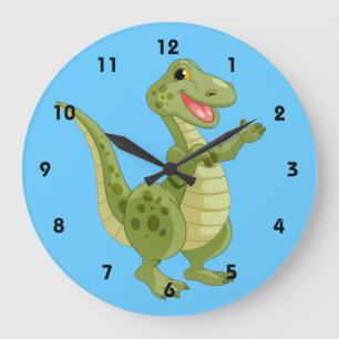 Reloj de pared para niños de dinosaurios