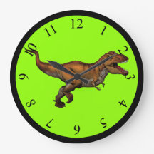 Reloj de pared para niños personalizados T-Rex