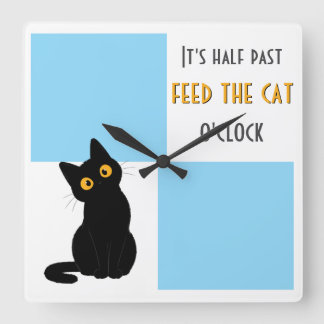 Reloj de pared para padres de gatos 'Alimenta al g