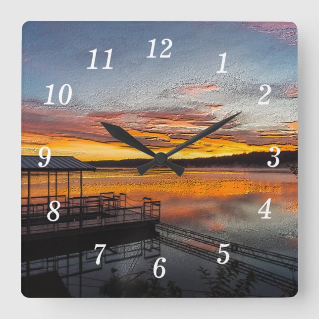Reloj de pared paradisíaco de la mañana de la glor (Anverso)