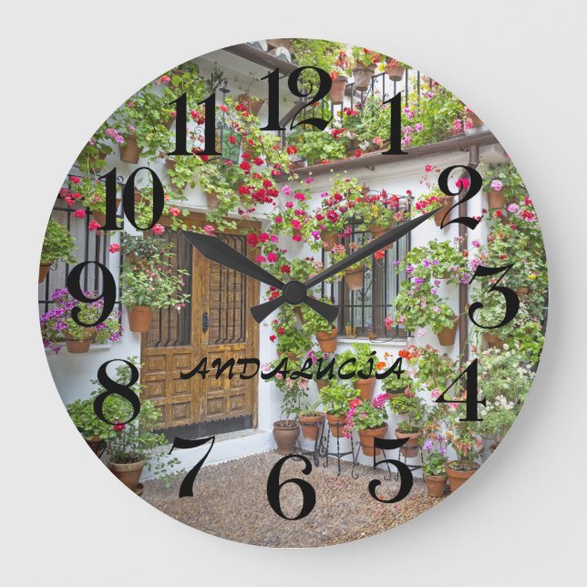 reloj de pared patio de Córdoba en España (Anverso)