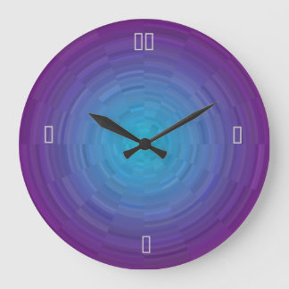 Reloj de pared >Patterned iluminado azul púrpura