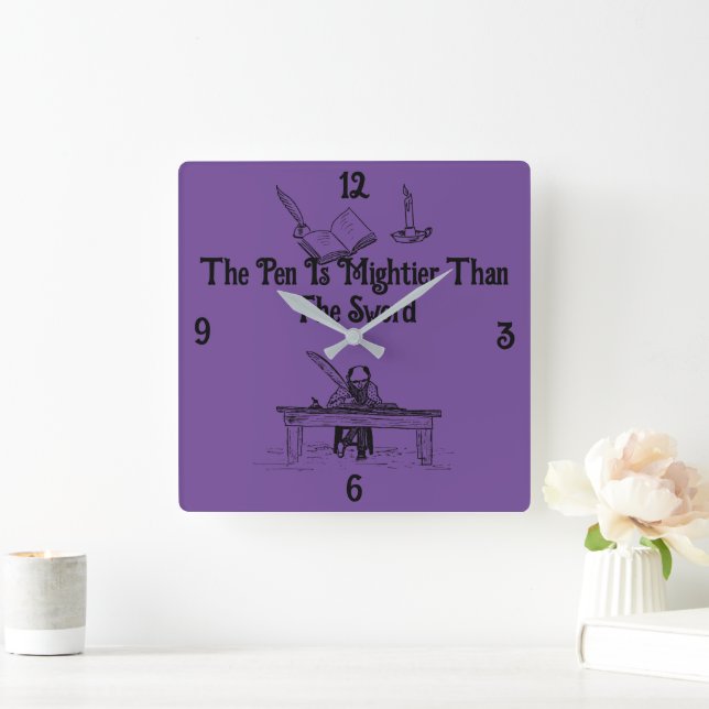 Reloj de pared "Pen Más Migaz Que La Espada" (Hogar)
