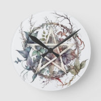 Reloj de pared pentagram rústico