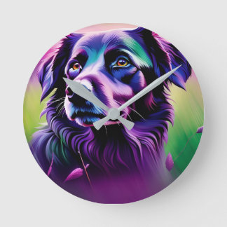 Reloj de pared - Perro morado