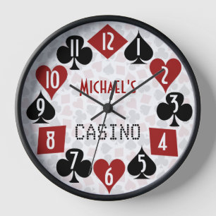 Reloj De Pared Personalizable Casino Sala de Poker