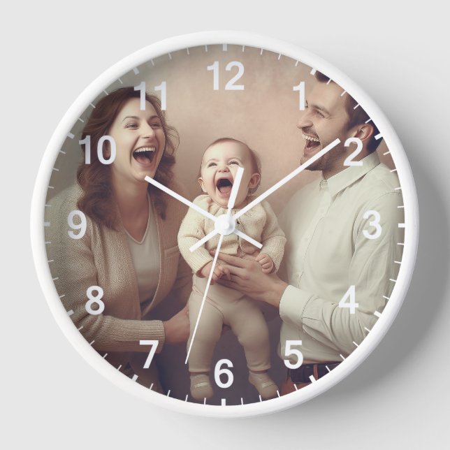 Reloj de pared personalizado (Añadir su propia fot (Anverso)
