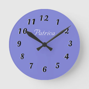 Reloj de pared personalizado azul y blanco