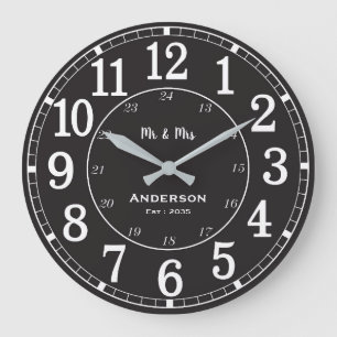Reloj de pared personalizado con apellido de la fa
