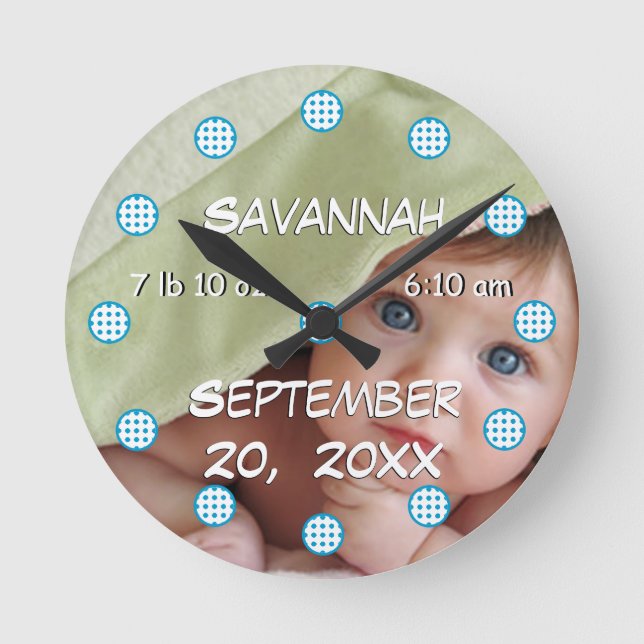 Reloj de pared personalizado con estadísticas del  (Anverso)