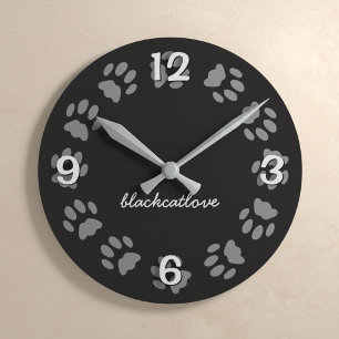 Reloj de pared personalizado con huella de pata ne