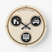 Reloj de pared personalizado con icono minimalista