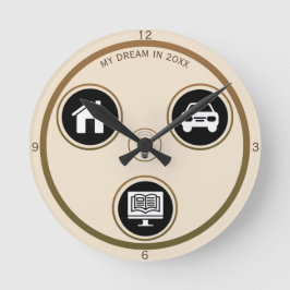 Reloj de pared personalizado con icono minimalista
