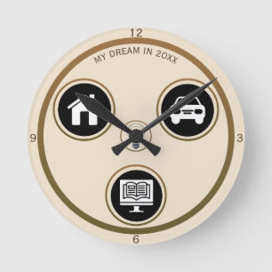 Reloj de pared personalizado con icono minimalista