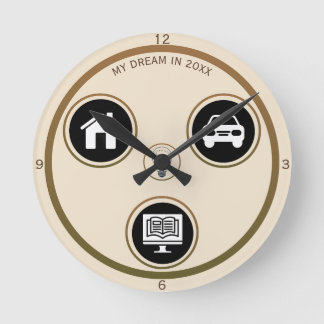 Reloj de pared personalizado con icono minimalista