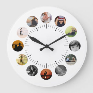 Reloj de pared personalizado con las fotos