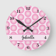 Reloj de pared personalizado con nombre de guión d