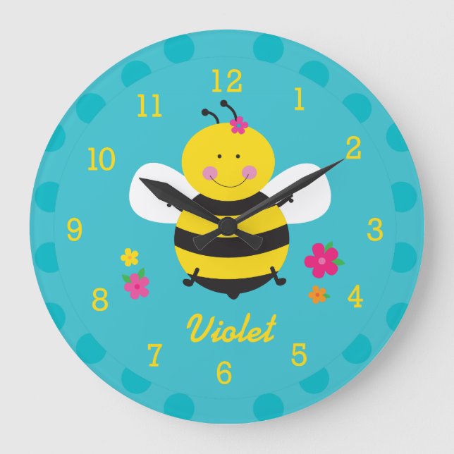 Reloj de pared personalizado de abeja (Anverso)
