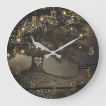 Reloj de pared personalizado de árbol ruso ilumina