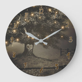 Reloj de pared personalizado de árbol ruso ilumina
