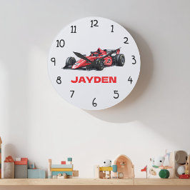 Reloj de pared personalizado de coche de carreras 