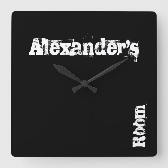 Reloj de pared personalizado de escotilla negra (c (Anverso)