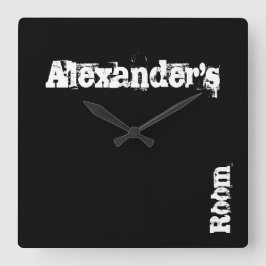 Reloj de pared personalizado de escotilla negra (c
