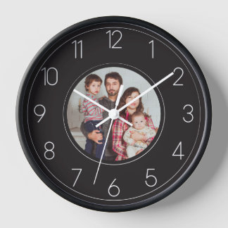 Reloj de pared personalizado de fotografía de fami