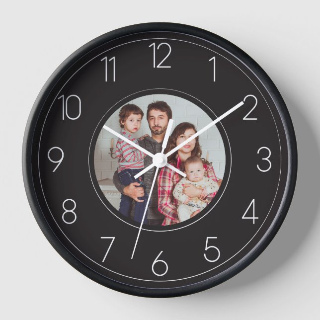 Reloj de pared personalizado de fotografía de fami (Anverso)
