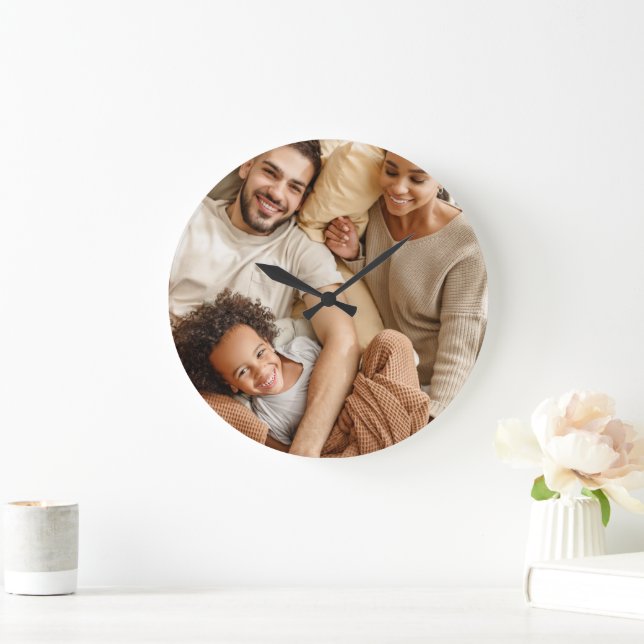 Reloj de pared personalizado de fotografía persona (Hogar)