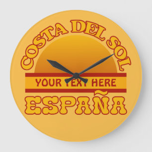 Reloj de pared personalizado de la Costa del Sol
