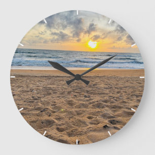 Reloj de pared personalizado de la foto del atarde