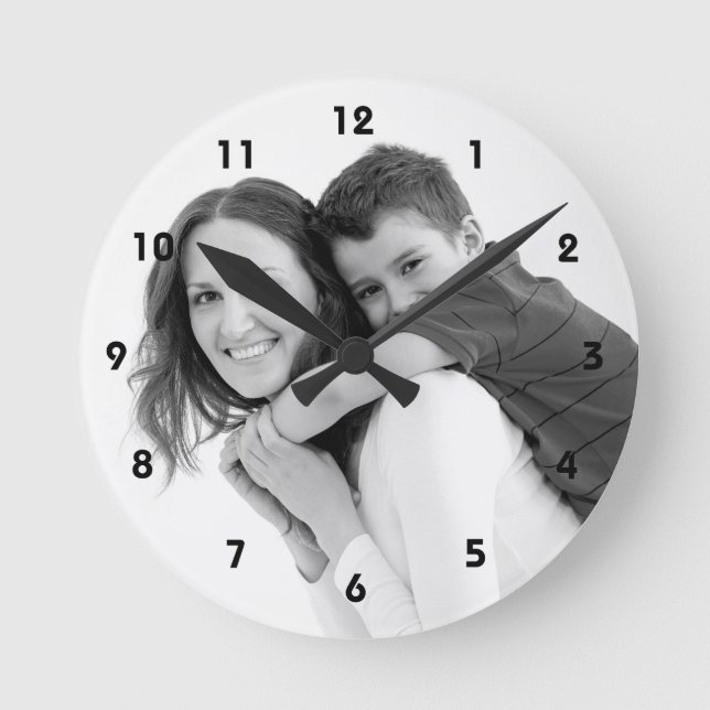 Reloj de pared personalizado de la foto. ¡Haga sus (Anverso)