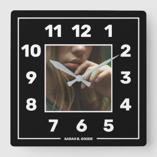 Reloj de pared personalizado de la plaza de la fot