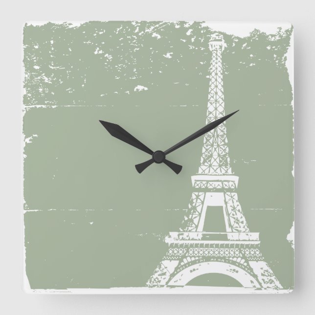 Reloj de pared Personalizado de la Torre Eiffel Sa (Anverso)
