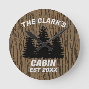 RELOJ DE PARED PERSONALIZADO DE MADERA RÚSTICA CAB