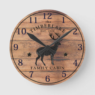 Reloj de pared personalizado de madera rústica de