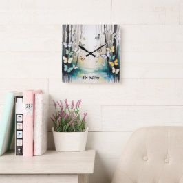 Reloj de pared personalizado de mariposa sutil ele