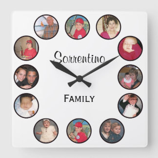 Reloj de pared personalizado de Photo Square