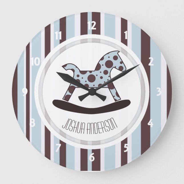 Reloj de pared personalizado del caballo mecedora (Anverso)