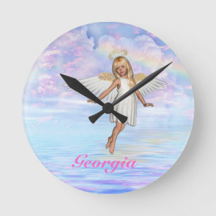 Reloj de pared personalizado del cielo del ángel