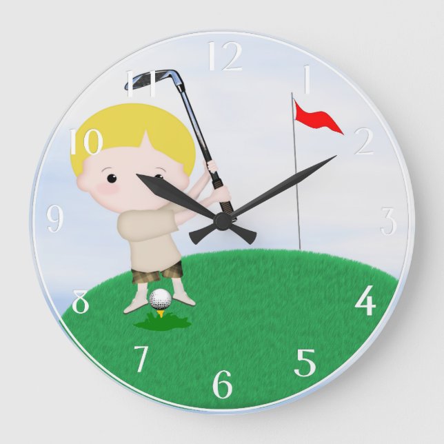 Reloj de pared personalizado del golf (Anverso)