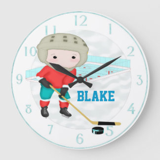 Reloj de pared personalizado del hockey sobre
